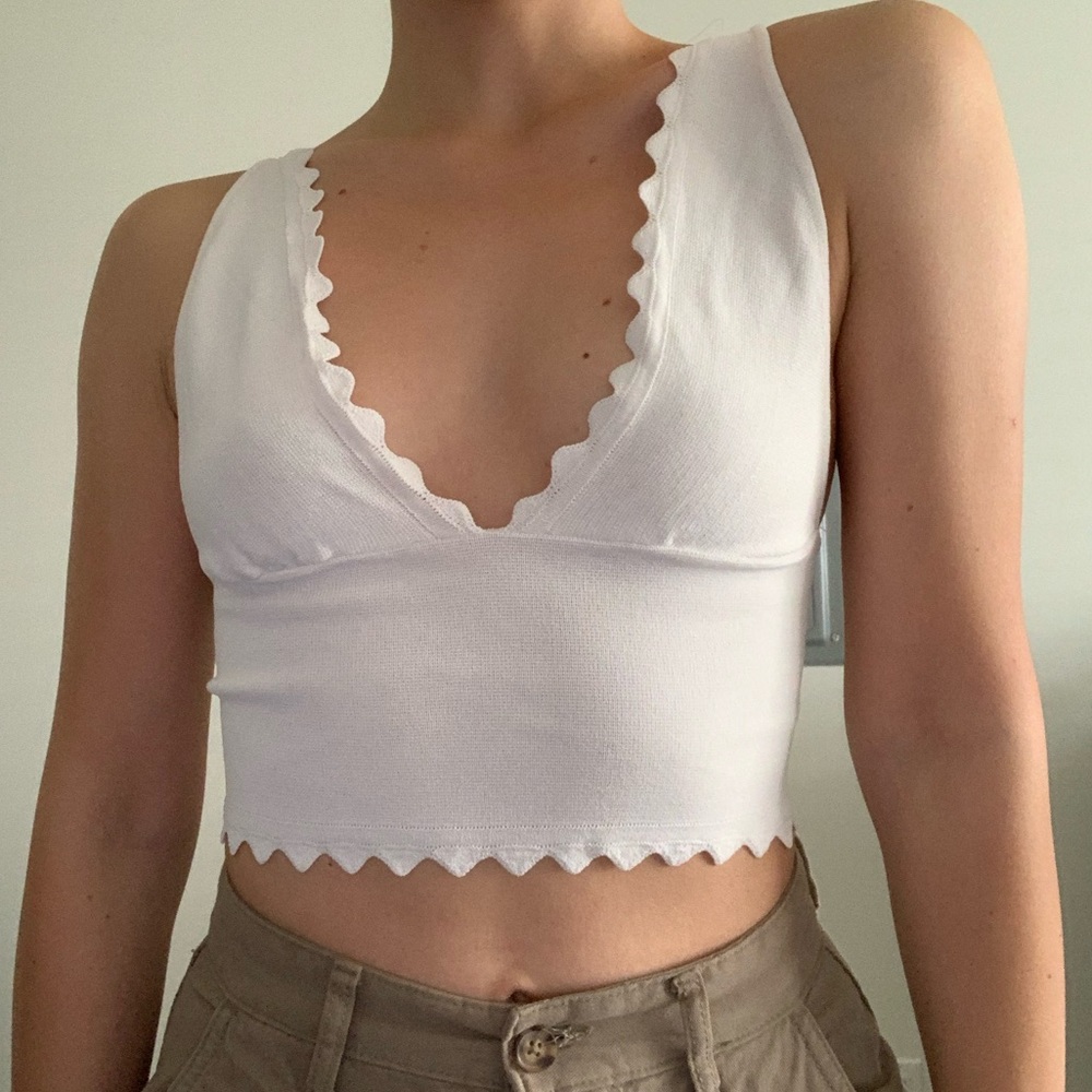 White Free People cute top